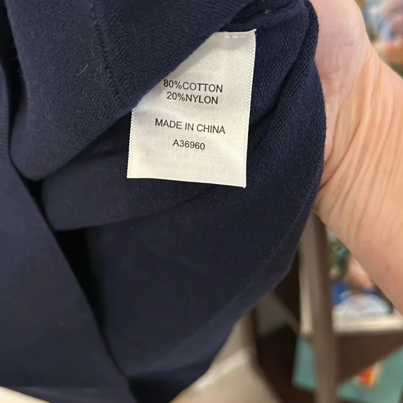 Appleseeds Women’s (S) Navy Blue Deep V  Cardigan Sweater Longline Comfy NWT - Picture 4 of 5